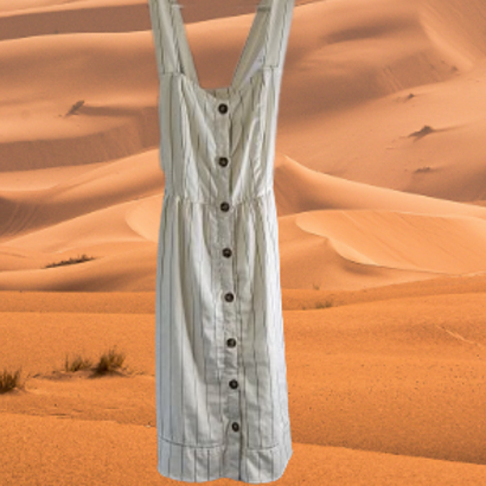 Altered State Medium pin striped jumper button down, sleeveless jumper. fall